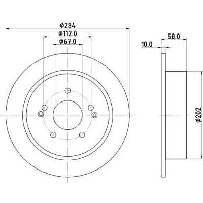 Artesanal Disco de freno HELLA 8DD 355 135-251